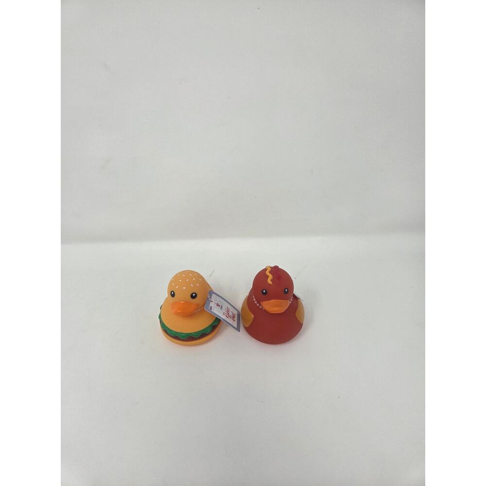 Hot Dog and Hamburger Summer Americana Rubber Ducks